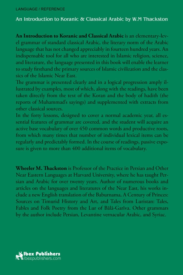 An Introduction to Koranic & Classical Arabic