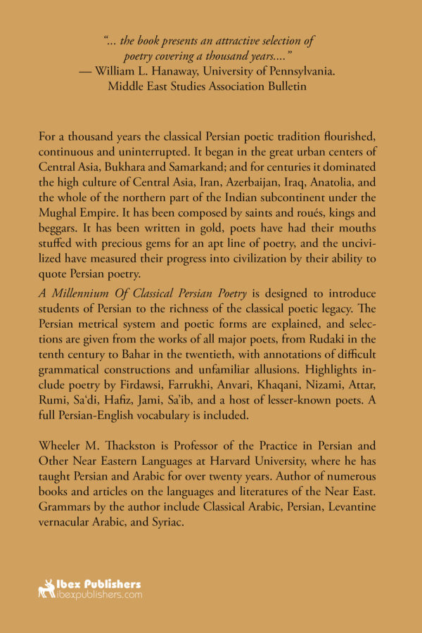 A Millennium of Classical Persian Poetry